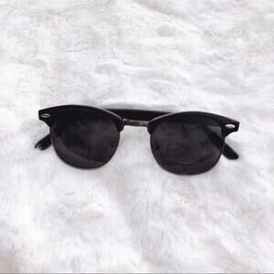 Harris Black Horn Rimmed Sunglasses